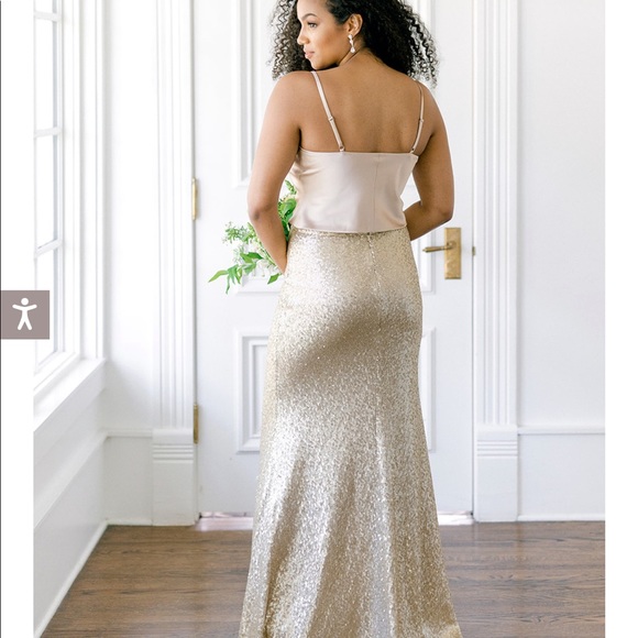 Revelry Mila Sequin Skirt in ROSE GOLD. Like new, worn once 🌸🥰 - Picture 5 of 11